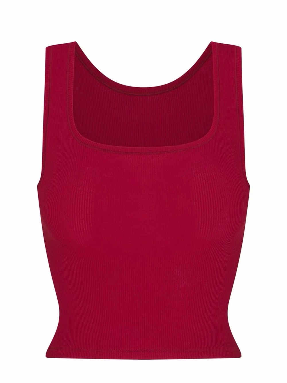 ❤️ SKIMS COTTON RIB TANK BRICK RED MEDIUM ❤️